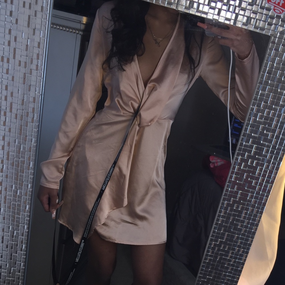 satin dress.